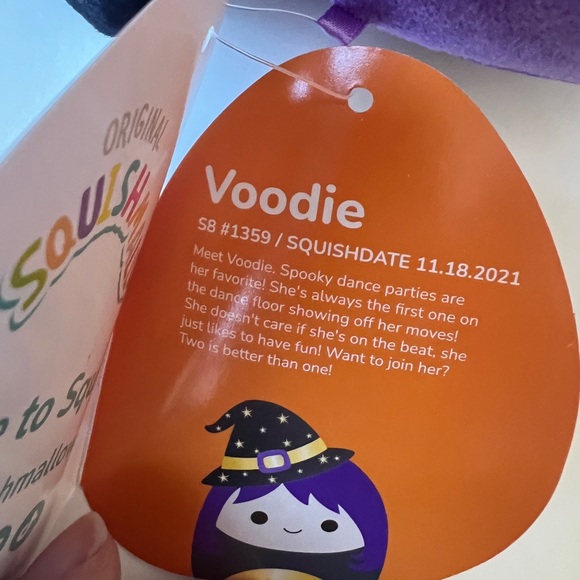 NWT Squishmallows Voodie the Golden Witch 2021 Halloween Stuffed Plush 12” - Picture 6 of 6